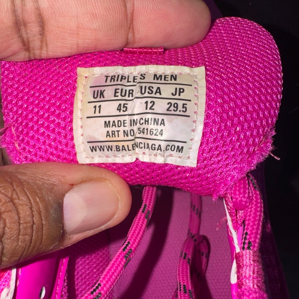Balenciaga Triple S Pink Sneakers Men’s - Picture 5 of 14